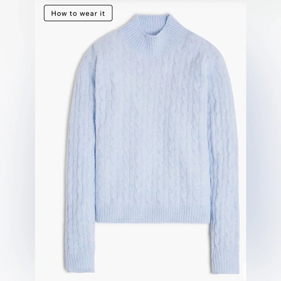 J.Crew Cable-knit mockneck sweater in extra-soft yarn Size XXS - Picture 4 of 4
